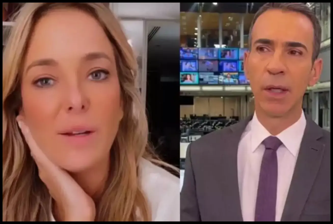 Ticiane e Tralli comemorando juntos