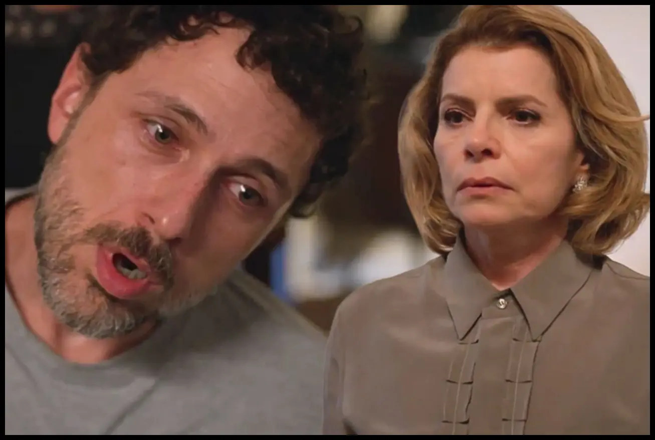 Cena dramática de Vale Tudo com Odete Roitman e Leonardo Roitman