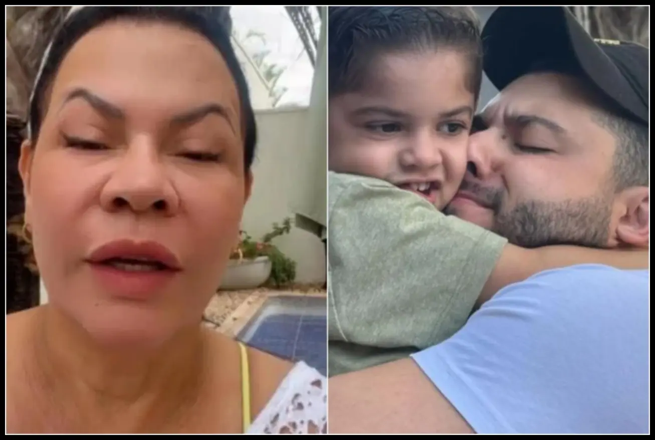 Dona Ruth e Leo em momento afetuoso