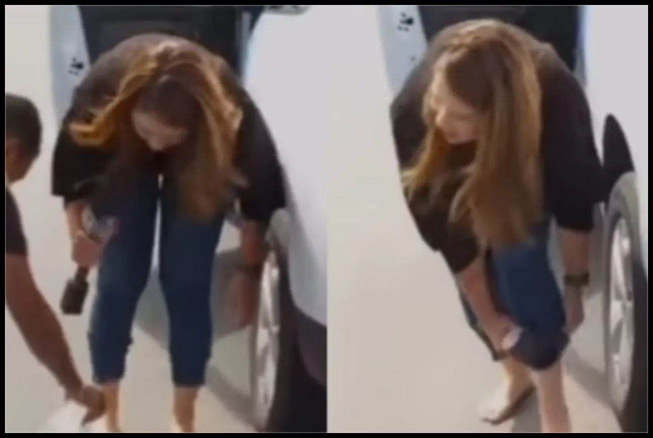 Jornalista Daniela Mazzei se preparando para a transmissão