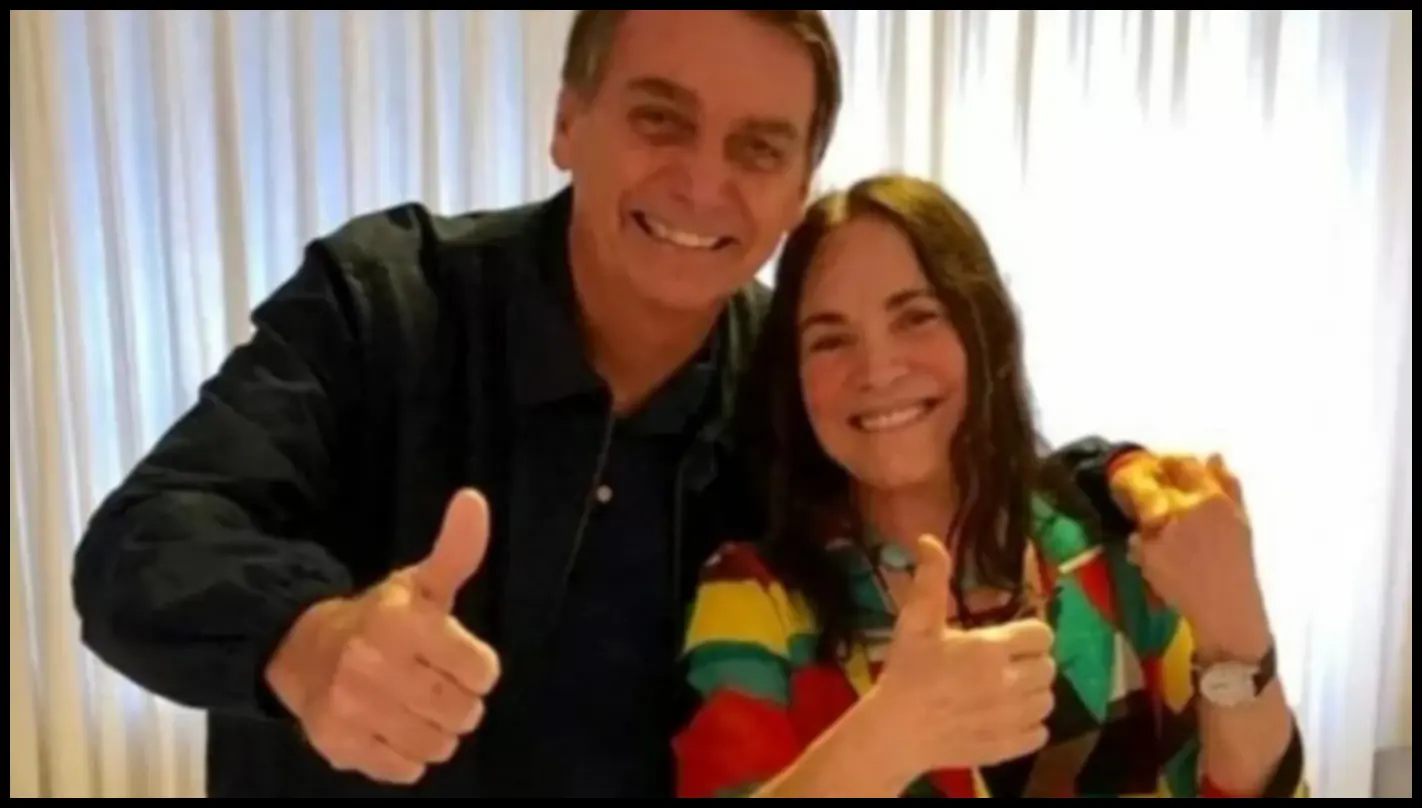 Regina Duarte durante entrevista