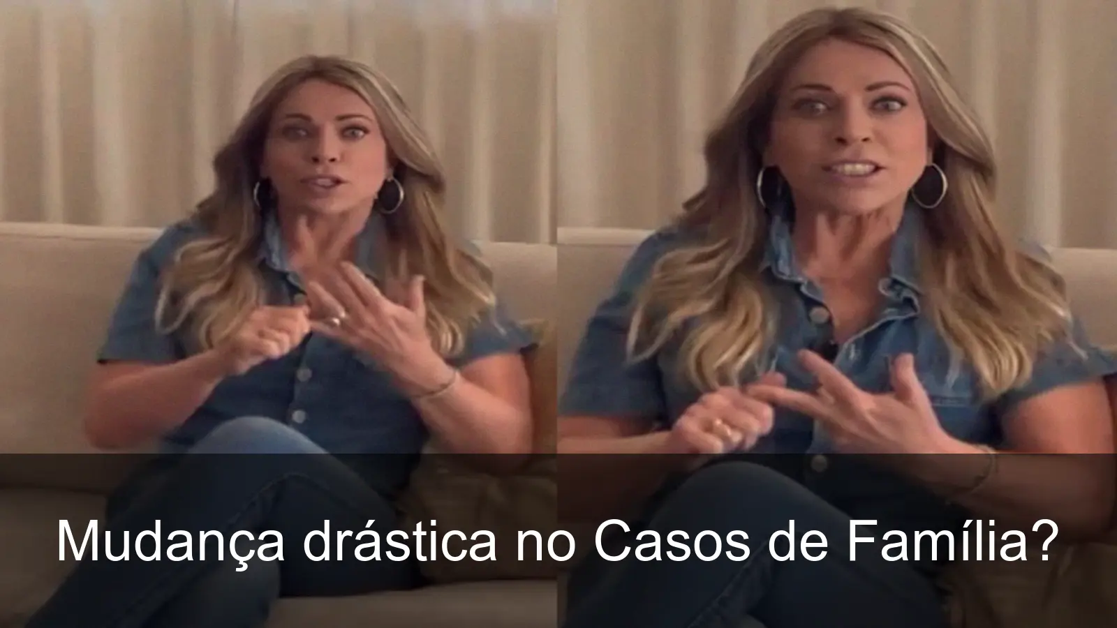 Christina Rocha desabafando sobre mudanças no programa Casos de Família