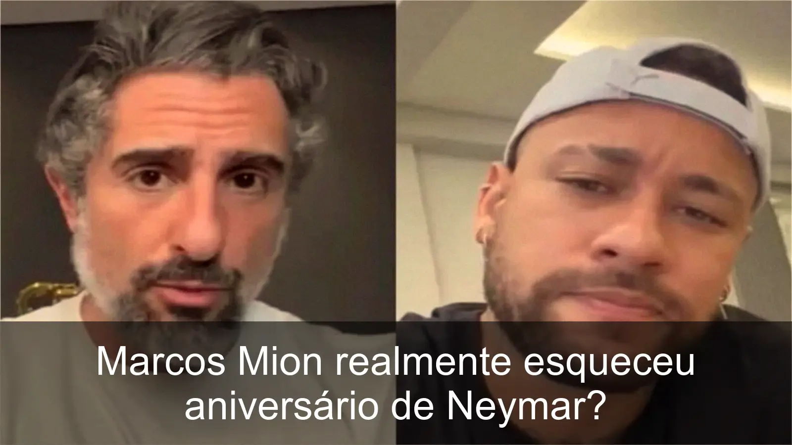 Marcos Mion e Neymar em destaque para a situação humorística