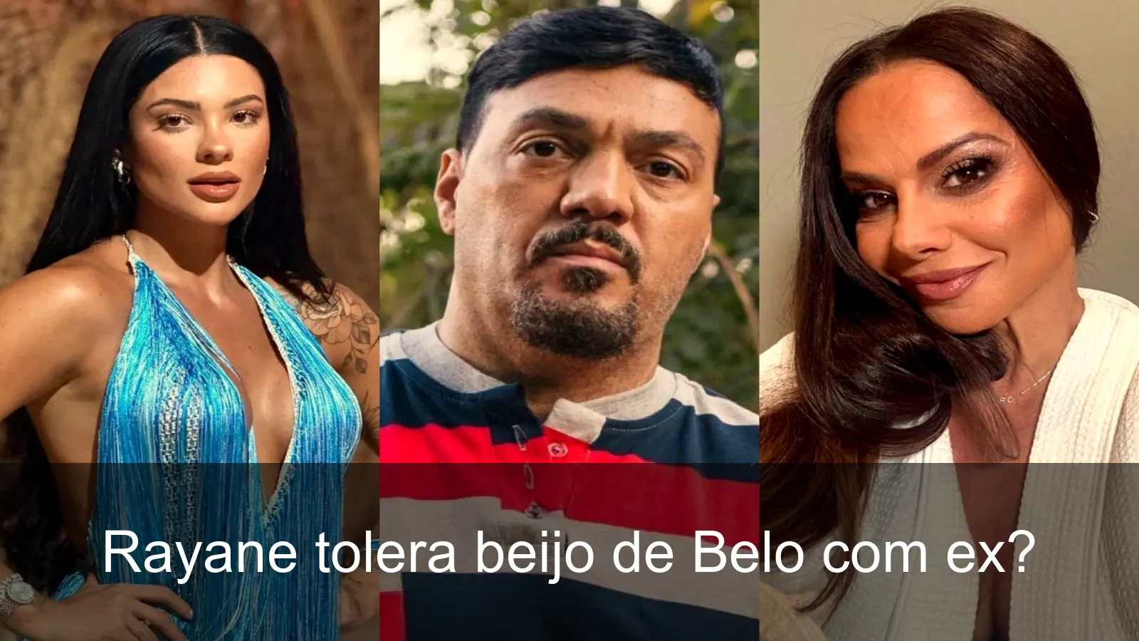 Rayane Figliuzzi assistindo à cena do beijo na van com Belo