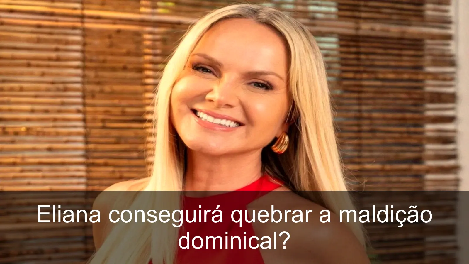 Eliana em seu novo programa, trazendo emoção às tardes de domingo