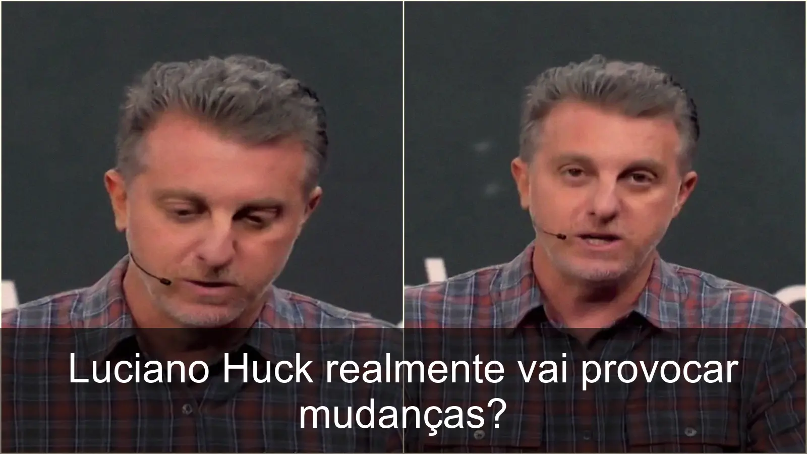 Luciano Huck fazendo apelo por igualdade durante seu programa de TV